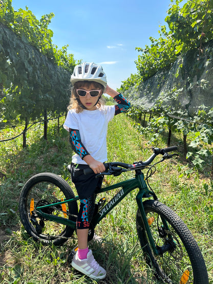 Gomitiere Bambino Arlecchino Azzurro e Rosso